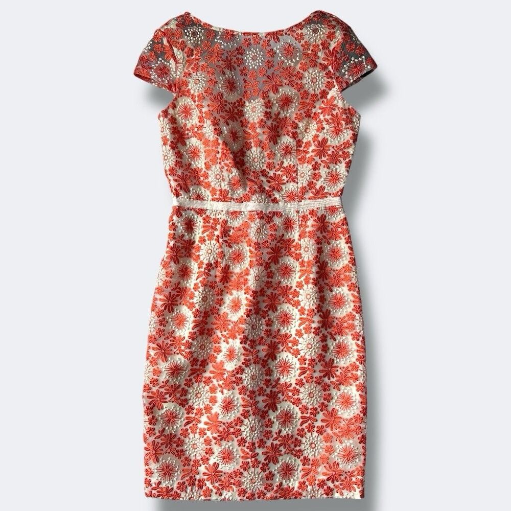 MUSE Sheath Dress - Women’s Sz. 4 Retro Vintage Inspired Floral Embroidered Lace